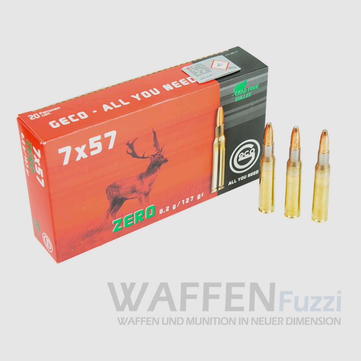 Geco Zero hunting ammunition caliber 7x57 lead-free