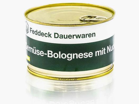 Feddeck Dauerwaren Fertiggericht Dose Gemüse-Bolognese mit Nudeln vegan 400g