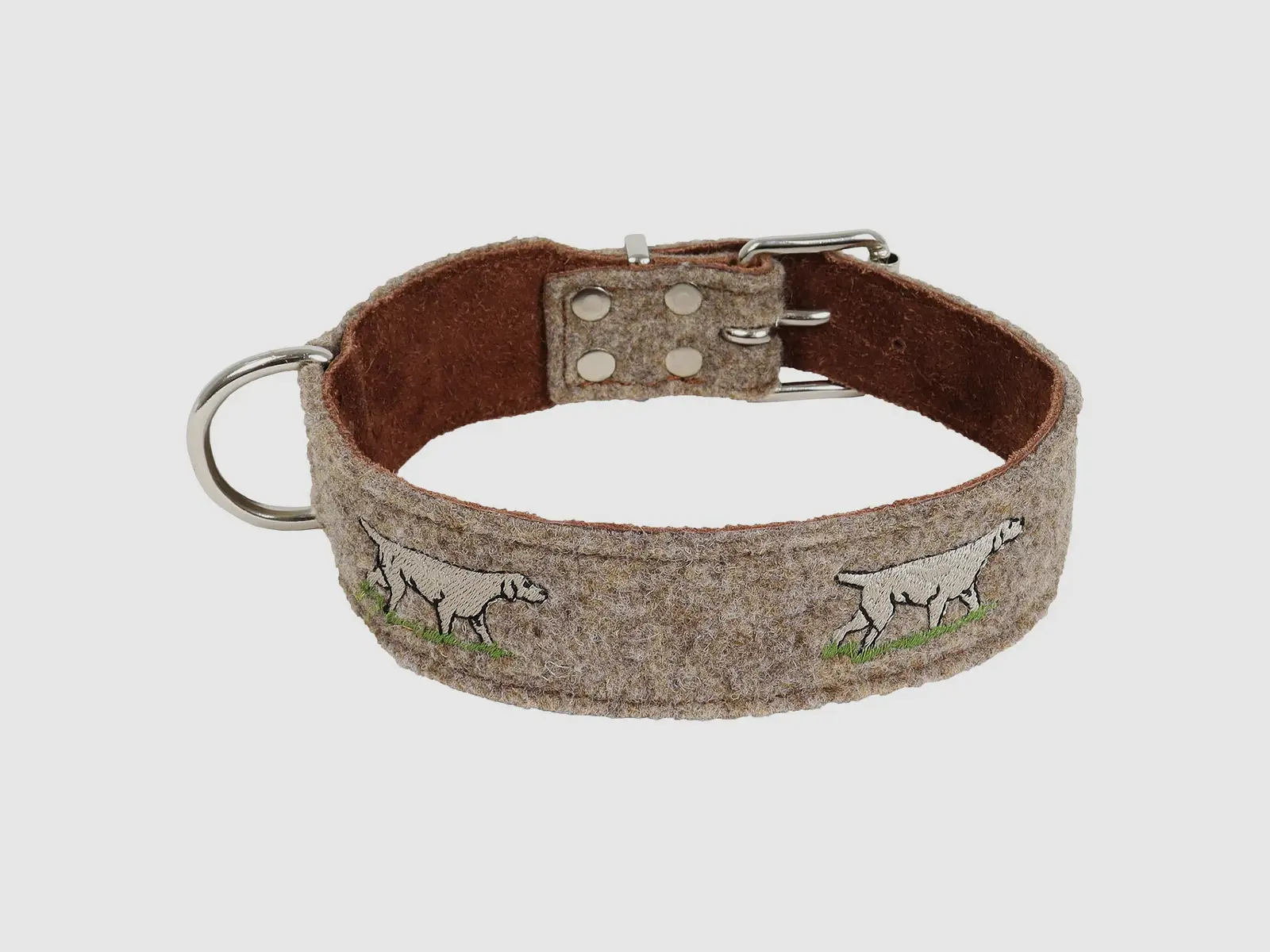 Collier AKAH en Feutre de Laine et Cuir de Yak 35 mm