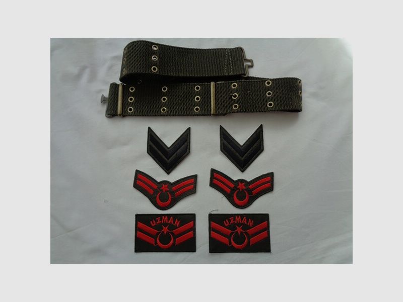 Rangabzeichen Türkische Armee (Uoffz. StabsUoffz) + Paradekoppel 90er Jahre, neu