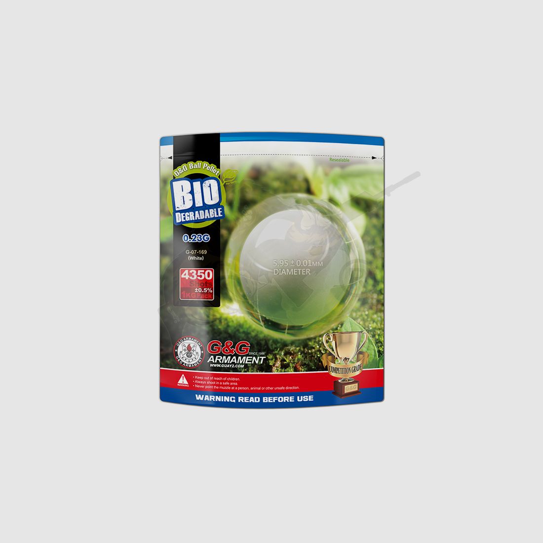 G&G Bio Precision Airsoft 0.23g (4.350 Stück) diameter 5,95mm - Weiß