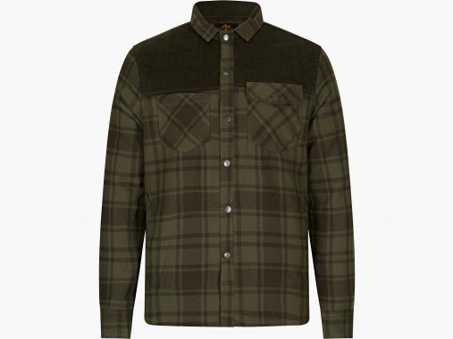 il Lago Prestige Camisa de leñador Hamra Hombres (Oliva) | 2XL