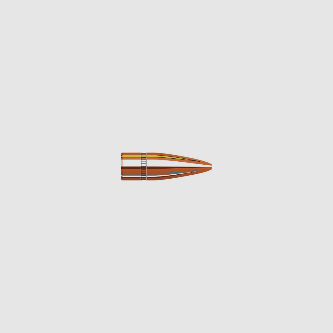 BOX MIT 100 GESCHOSSEN HORNADY 30 KAL .308 125 GRS HP