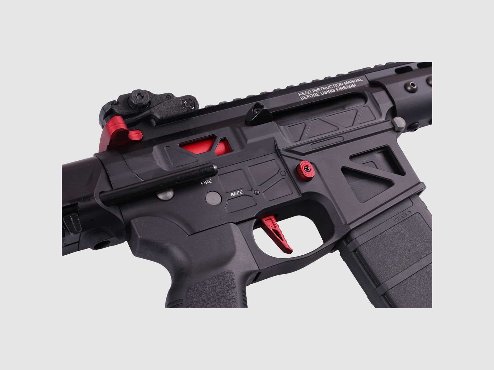 GP R15 FREYA ALPHA Full Skeleton PDW 13" gen.2 M-LOK Czarny/Czerwony S-AEG 18+ -F- | Delta Armory