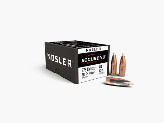 Puntas Cal. 375-260. Spitzer Nosler Accubond 50 Und