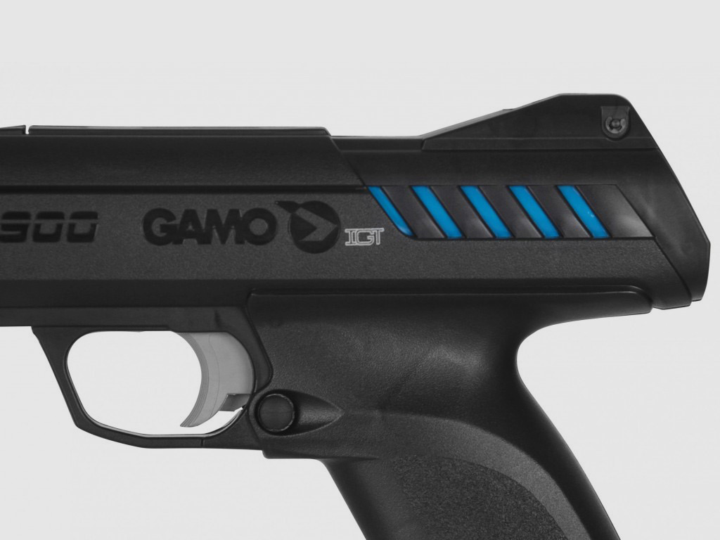 Vorkommpressions Knicklauf Luftpistole Gamo P-900 IGT Gaskolben-System Kaliber 4,5 mm (P18) + Diabolos Zeilscheiben Kugelfangkasten