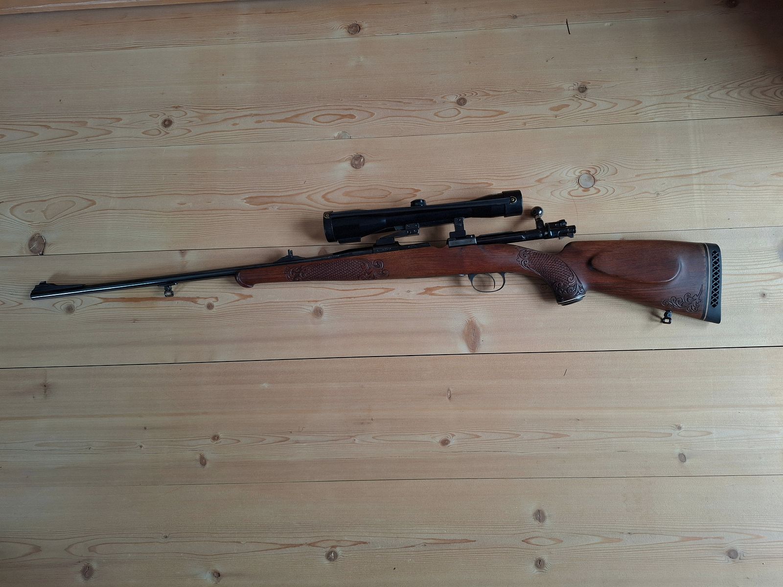 Mauser Mod. 98 Kal. 7mm Rem. Mag. w tym montaż obrotowy i Schmidt & Bender ZF
