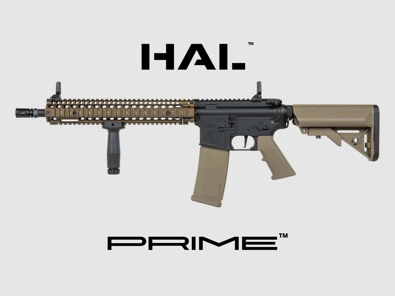 Daniel Defense® M4A1 Sopmod Block II SA-P26 PRIME S-AEG mit HAL E.T.U, Dark Matter 27K Brushless Motor und Speedgears (CB)