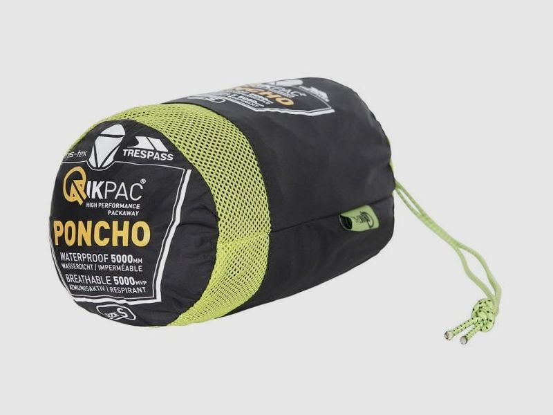 Trespass Qikpac UniSex Regn Poncho, billede 5 af 5