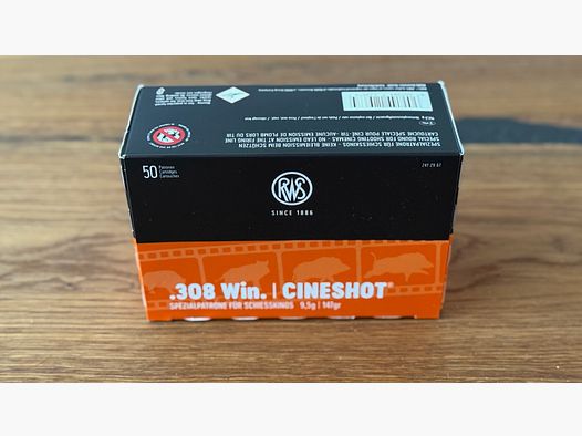 18x RWS .308 Win Cineshot 9,5g/147grs., 50 stuks