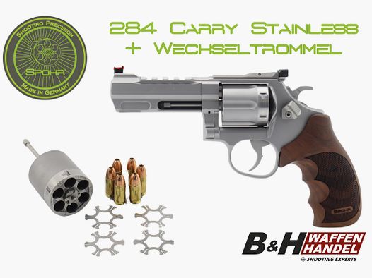 Spohr   284 Carry Stainless 4 Zoll Revolver mit Wechseltrommel