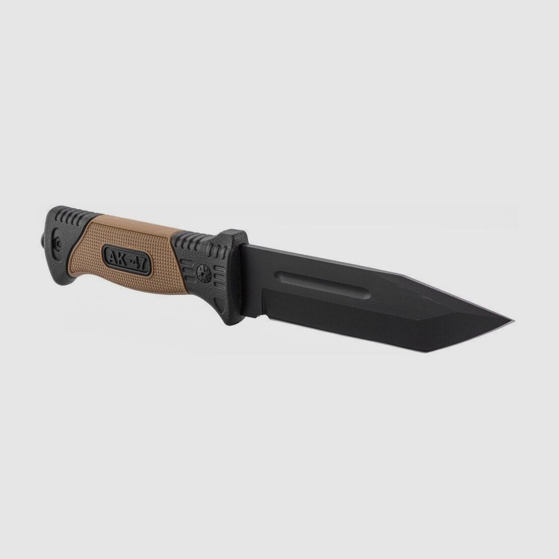 Kampfmesser – Klinge 16 cm – Griff khaki rutschfest, Bild 5 von 8