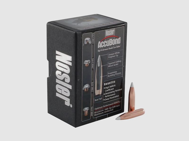 Nosler Geschoss Accubond 6,5mm/.264 130GR Spitzer 50 Stück