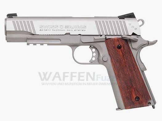 Swiss Arms P1911 vernickelt Vollmetall Blow Back Kaliber 4,5 mm BB