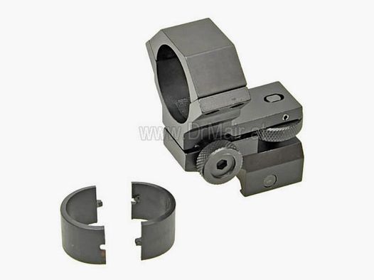 Montage 1" / 25.4mm einstellbar,Halterung für Laser und Lampen 25.4mm/1 Zoll und 30mm einstellbar mit Rändelschrauben, niedriges Pofil