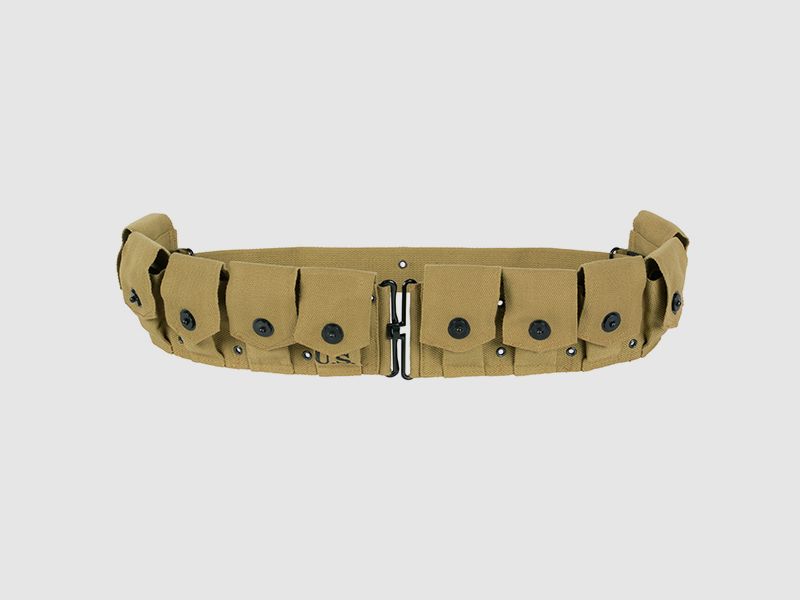 US WW2 M1 Garand Rifle 10-pouches Cartridge Belt [8FIELDS]