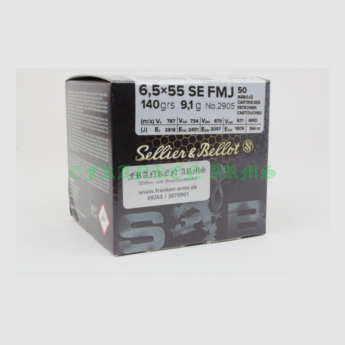 Sellier&Bellot FMJ 6,5x55 SE 140gr. 9,1g 50 stuks staffelprijzen