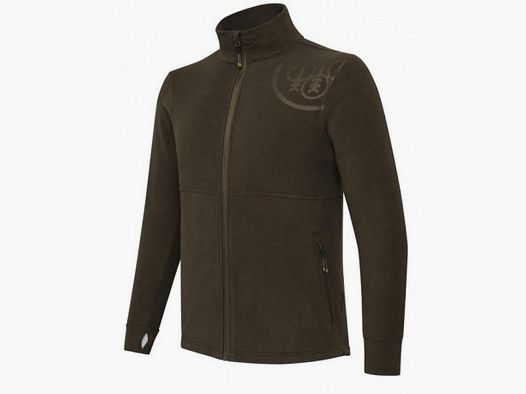 Beretta Fleecejacke braun Modell HP LOGO mit durchgehendem Reißverschluss Art. P3731 T2534 08AA BERETTA