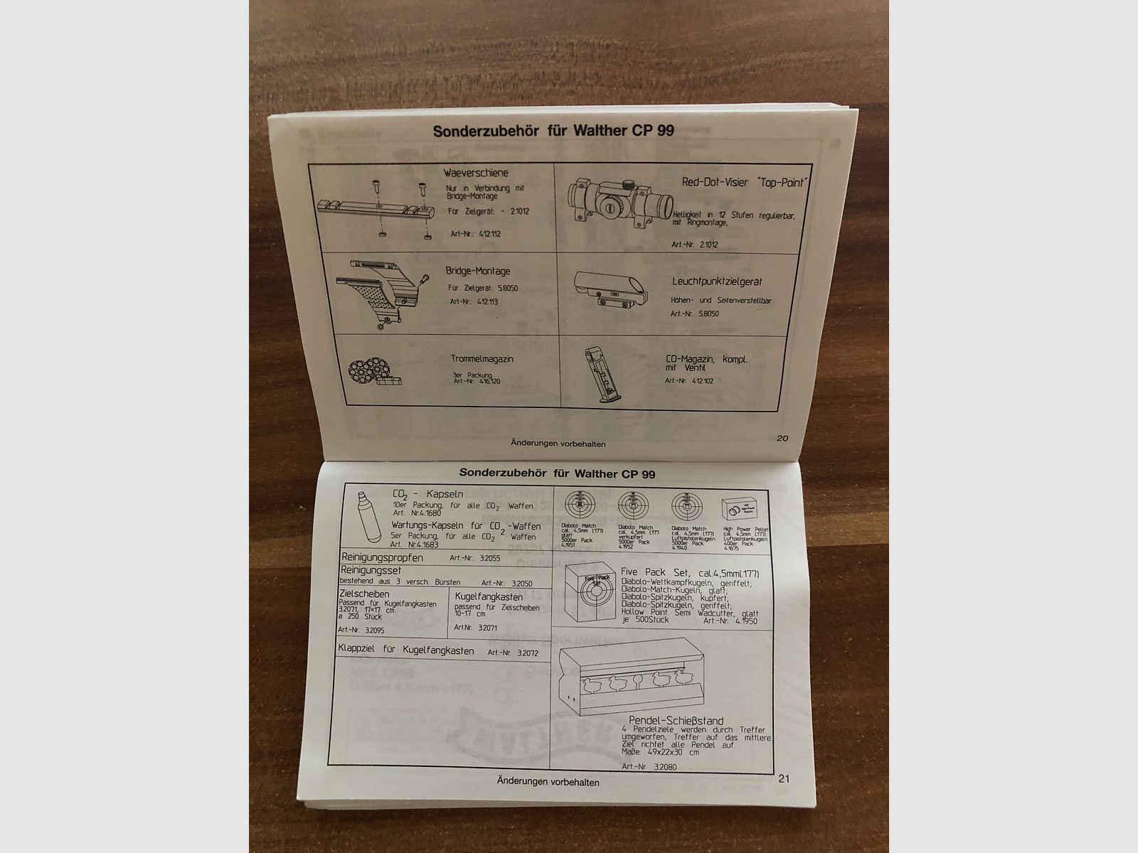 Pistola Walther CO2 CP99 como portador de piezas de repuesto
