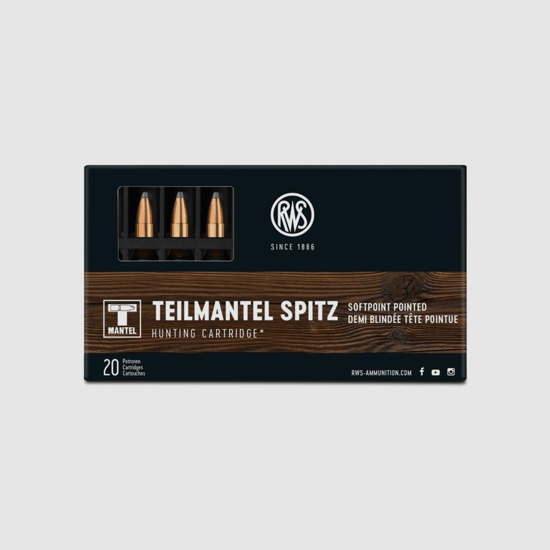 .222Rem RWS Teilmantel Spitz 50gr