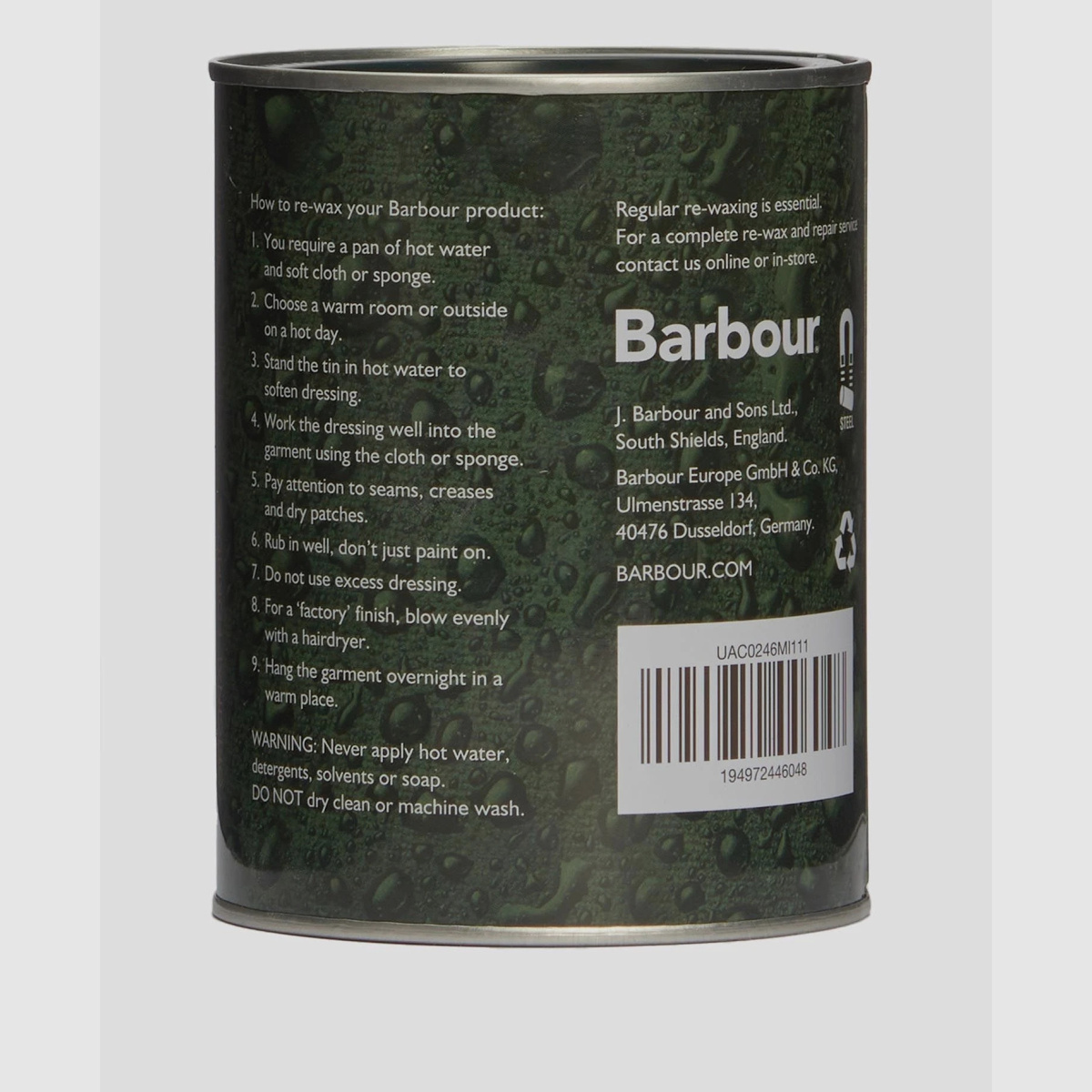 BARBOUR Wachsdose Thornproof Dressing 400ml