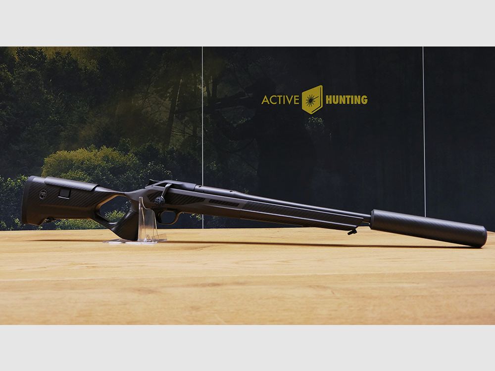 Blaser R8 with FBT carbon stock / .308 Win. / 47cm barrel length / M15x1 / FBT INCA 44Ti silencer / TOP