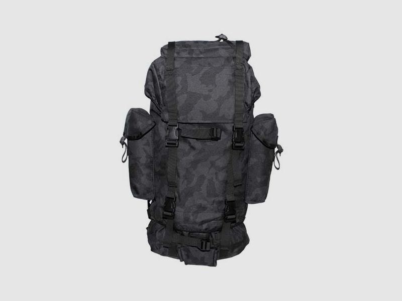 BW combat backpack, night camo, large, model.