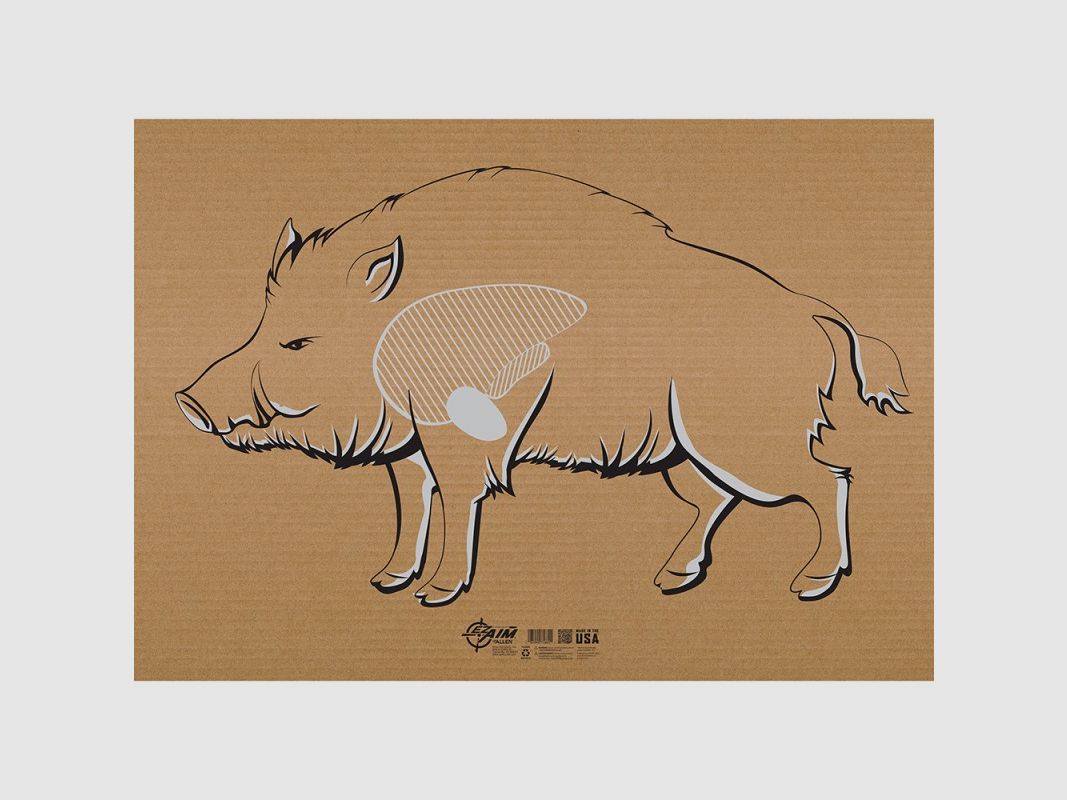 TARCZA STRZELECKA EZ AIM DZIK SILHOUETTE PAPER SHOOTING TARGET, zdjęcie 1 z 3