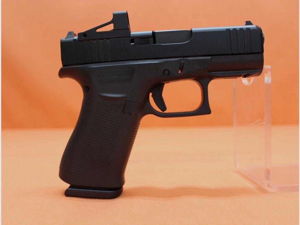 Pistolet Glock Ha. 9mm Luger Glock 43X noir R/FS MOS SHIELD RMSc Slimline canon de 87 mm / viseur à point lumineux