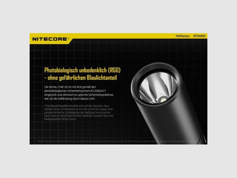 NITECORE LED FLASHLIGHT MT06 MEDICAL - 180 Lumens (without batteries), image 3 of 6