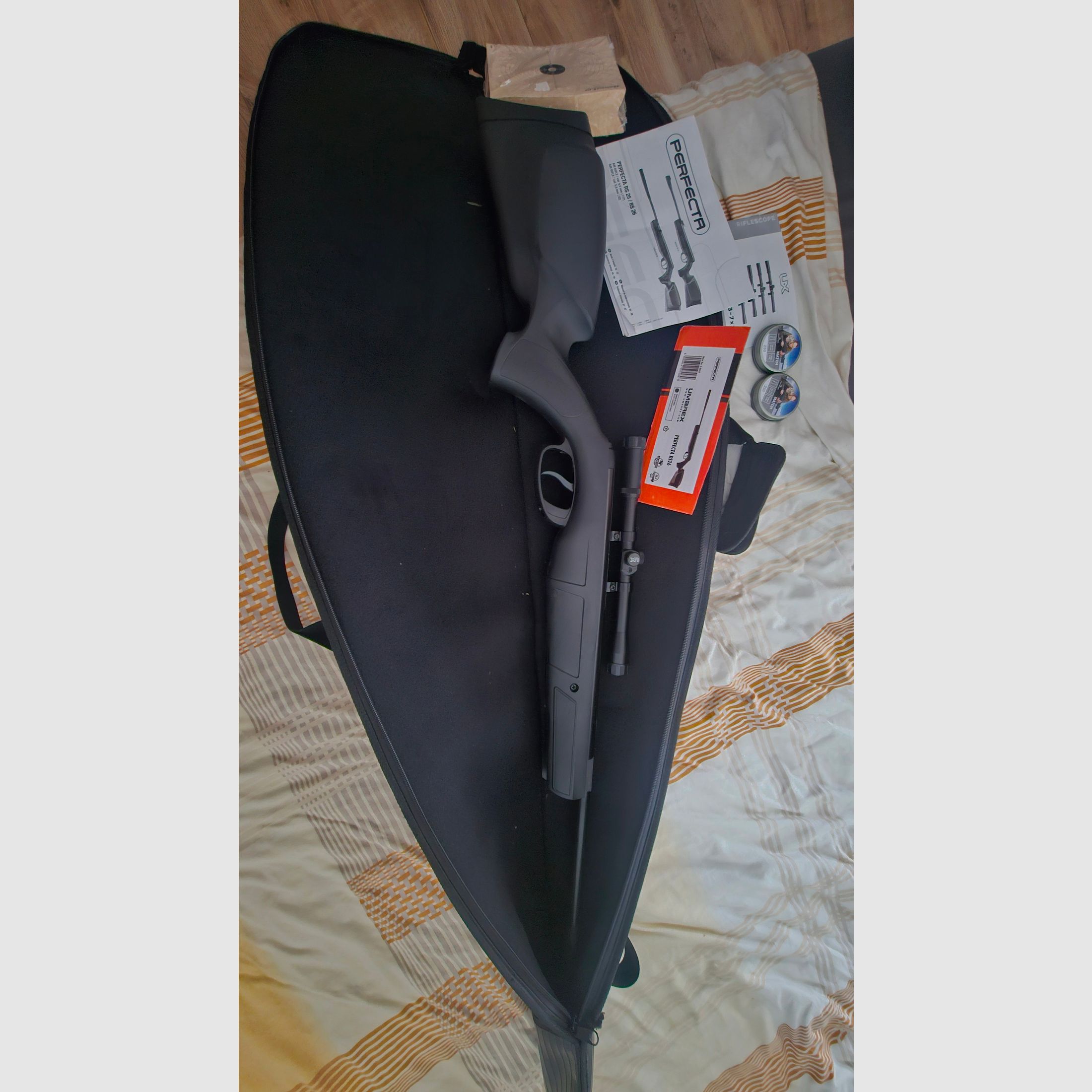 Air rifle with accessories