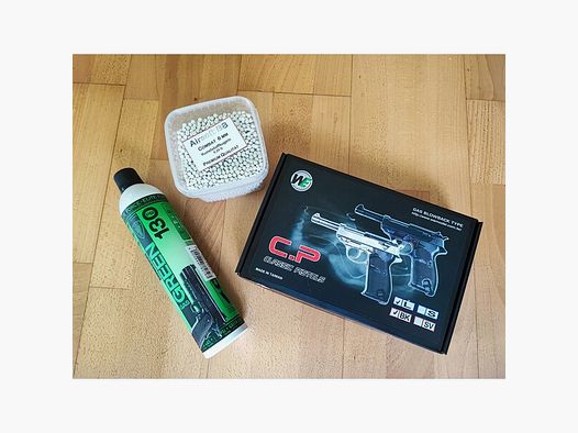 WE Walther P38 WW2 Full Metall GBB Airsoft Gun plus Zubehör