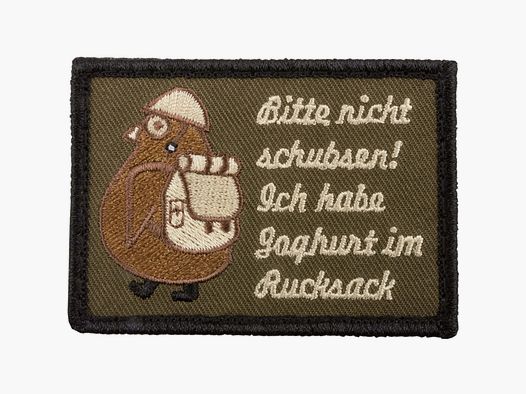 Café Viereck Patch Bitte nicht schubsen