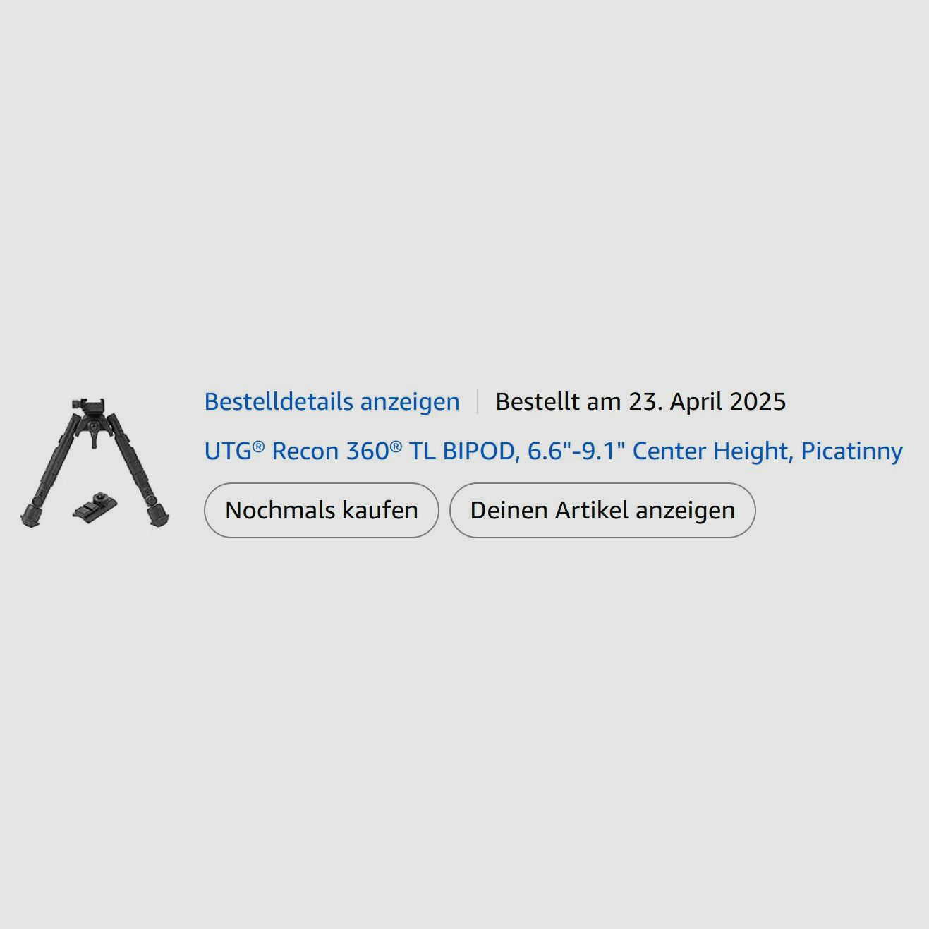 UTG® Recon 360® TL BIPOD, 6,6"-9,1" Mittelhöhe, Picatinny