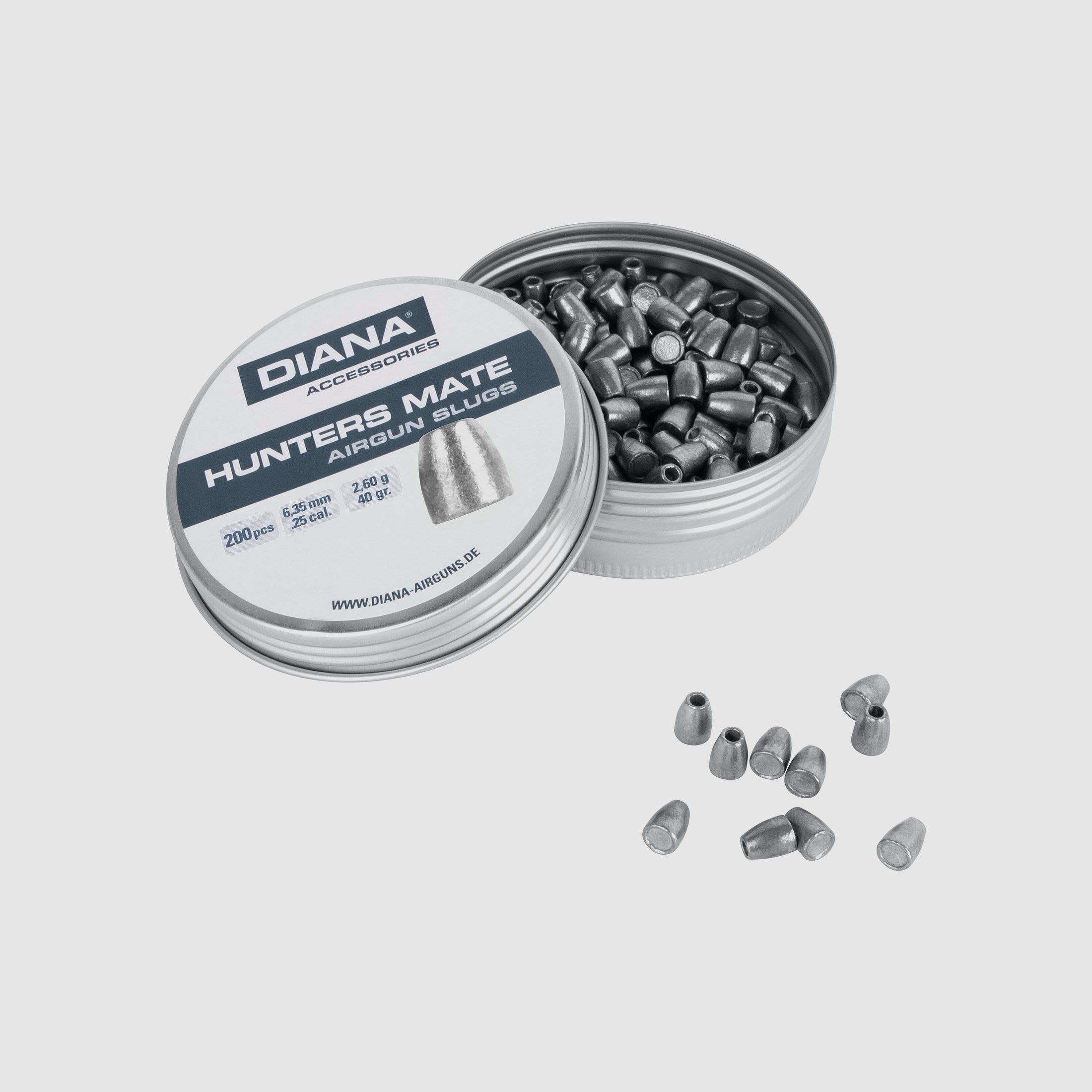 DIANA Hunters Mate Slugs 6,35mm 2,6g 200 pezzi