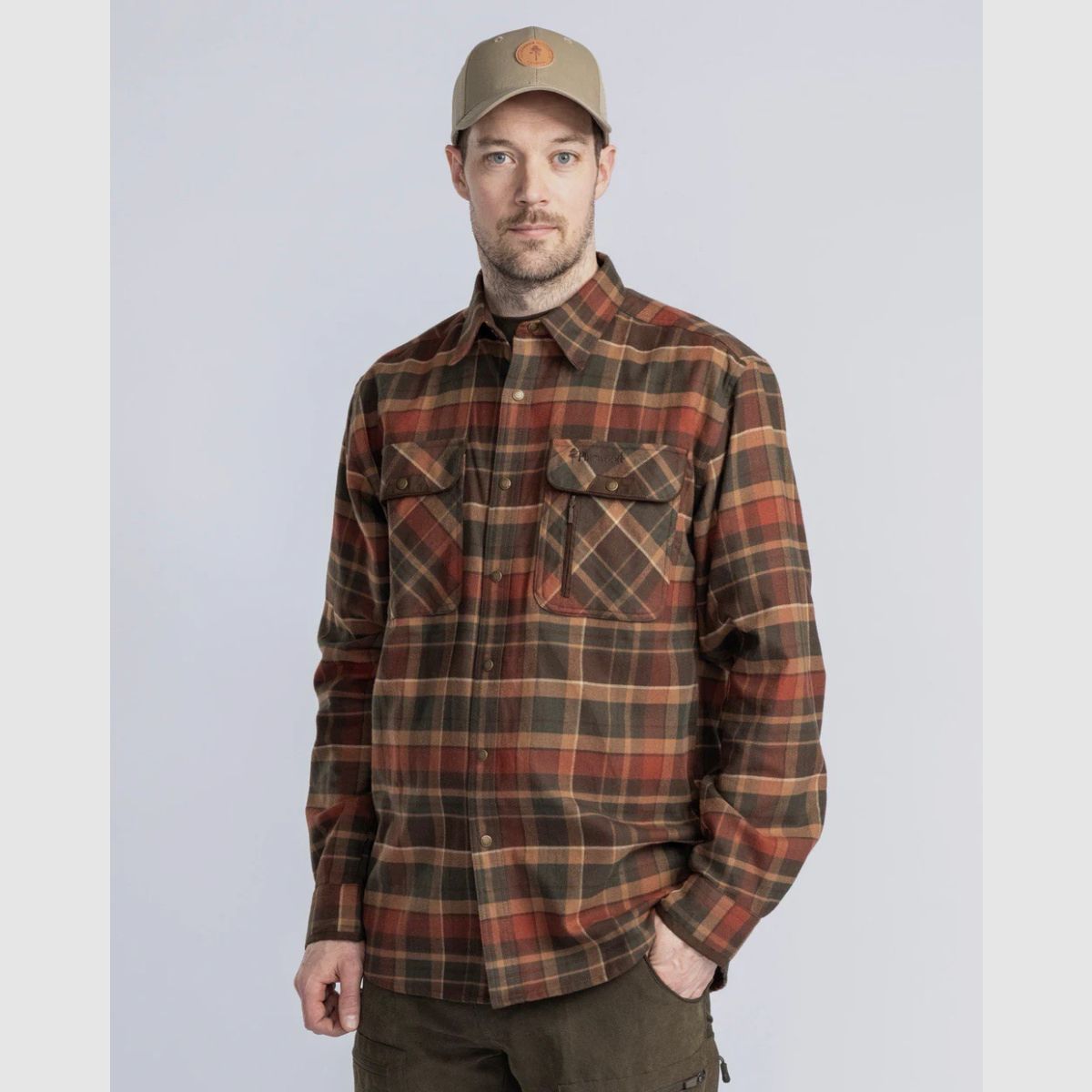 PINEWOOD Prestwick Exclusiv Shirt D.Green/Terracotta