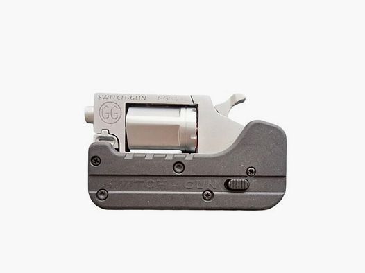 Switch Gun Derringer - Mini Revolver mit Metallpatronen und Geschossen - Vollmetall Modellwaffe