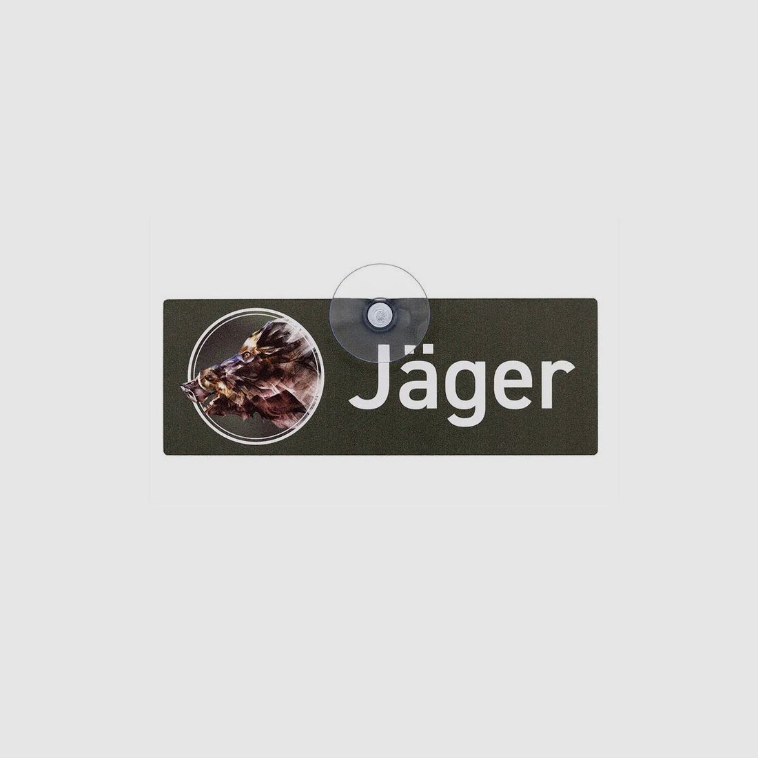 Wilde Hilde Autoschild mit Saugnapf - "Jäger"