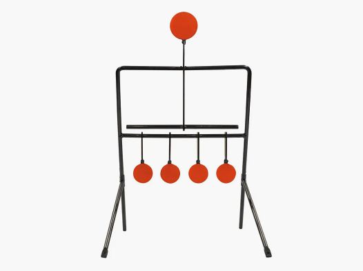 Cible de tir basculante, 5 cibles orange Ø3,8cm et 5cm 25x40cm