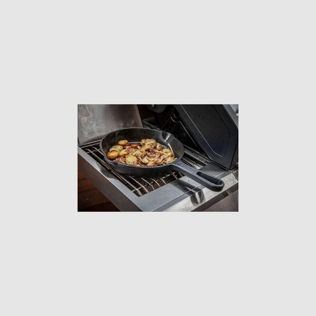 Grillfürst Gusseisen Pfanne mit Stielgriff
