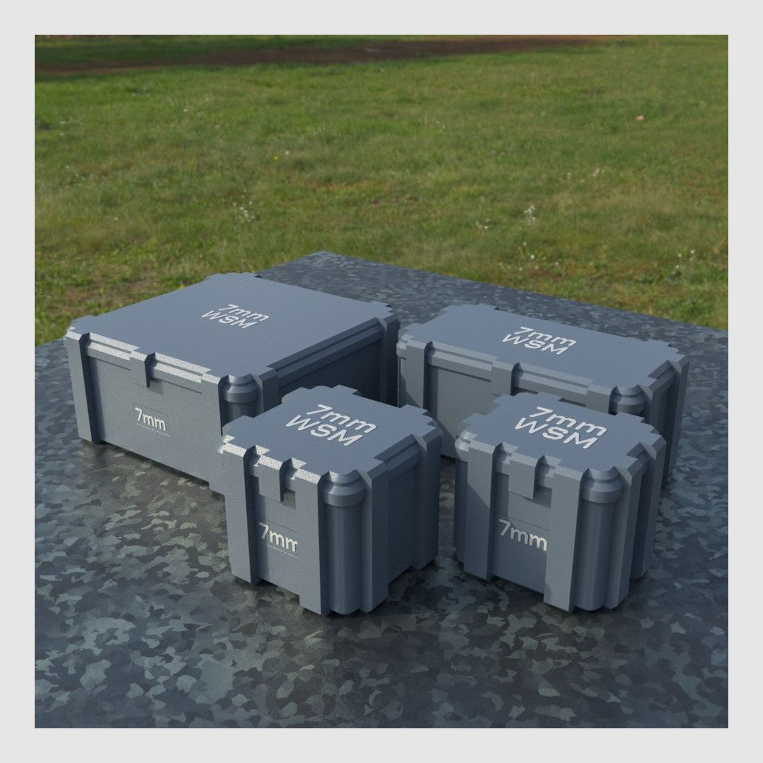 Filamelt Munitionsbox / Ammo Box 7mm WSM – Patronenbox ‘Klappdeckel’ – 20 / 25 / 50 / 100 Runden