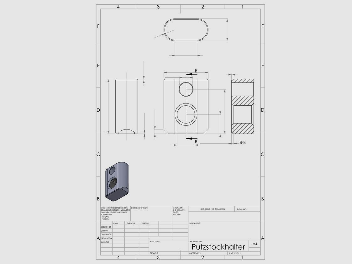 Schwaben Arms GmbH K98 uchwyt na szczotki, nowa produkcja, oksydowana, do Mauser K98 WYPRODUKOWANE W NIEMCZECH przez SAR