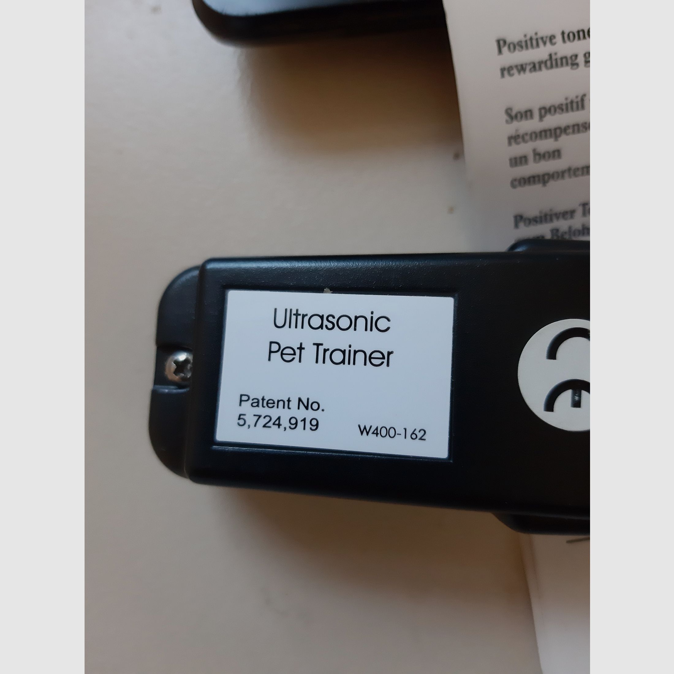 Marken PET - TRAINER Lob en Tadel, Ultraschall ZEER goed, + 1 Speciale RVS Zechenzange, Klinisch Geschikt, Als NIEUW