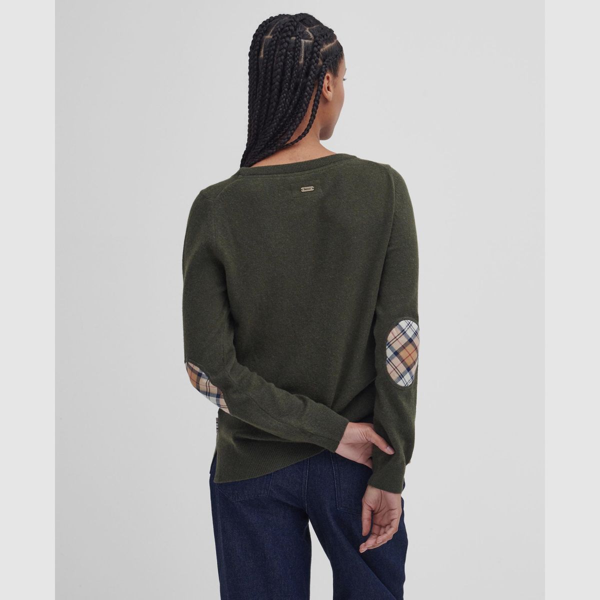BARBOUR Sweter Okrągły Pendle Olive
