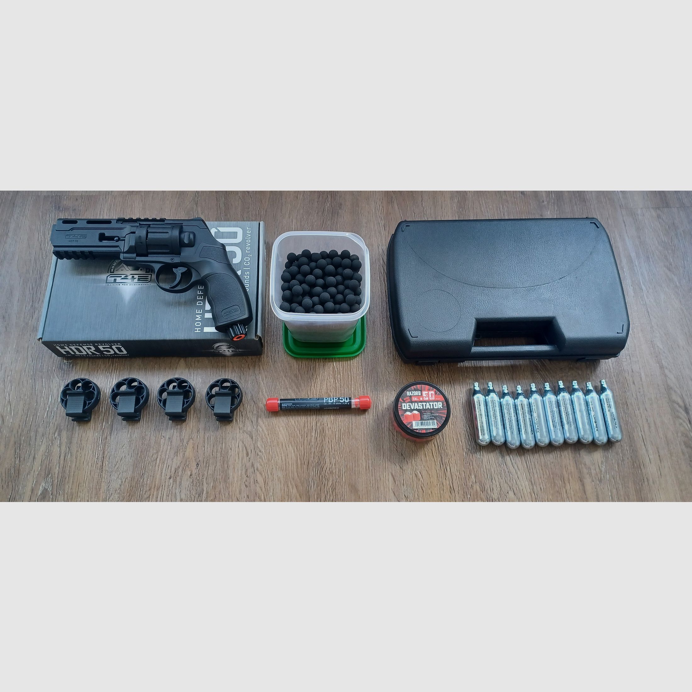HDR 50 Set / cal. 50 / CO2 / Revolver / OVP / Magazine / Munition