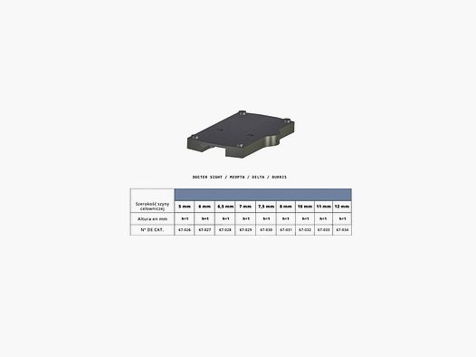 Base holográfico DOCTER/MEOPTA/DELTA/BURRIS carril ventilado 8-mm