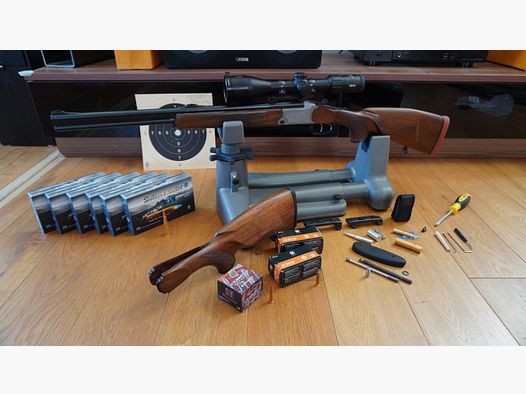 Blaser Bockbüchsflinte B 95 7x57R & 20/76 Magnum & .22 Hornet K+S Einstecklauf von vorn verstellbar  ESL  BBF95 