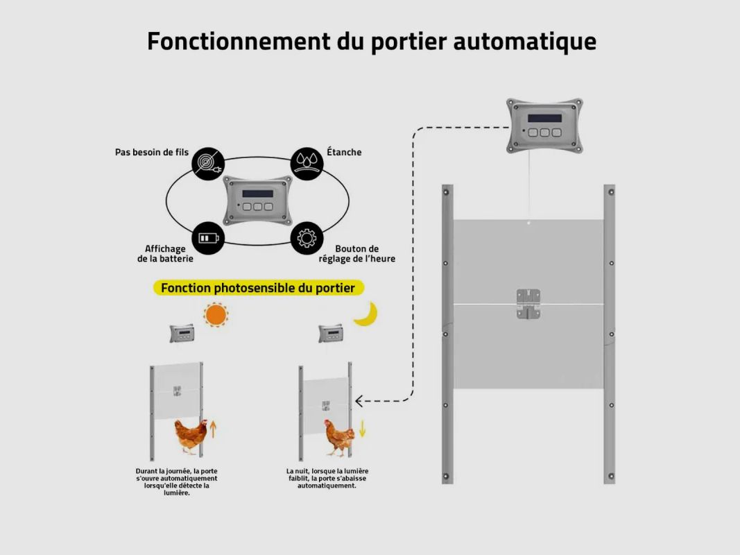 Portier Breedsafe pro +1 Hühnerklappe mit Programmierung und/oder Lichtsonde, Bild 6 von 20