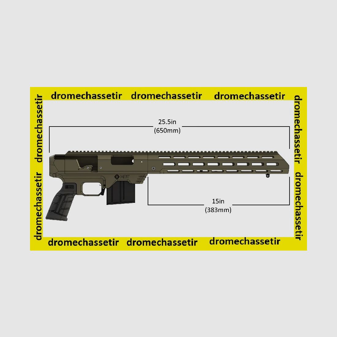 Chassis in alluminio MDT TAC 21 Gen 2 per Remington 700 azione corta FDE