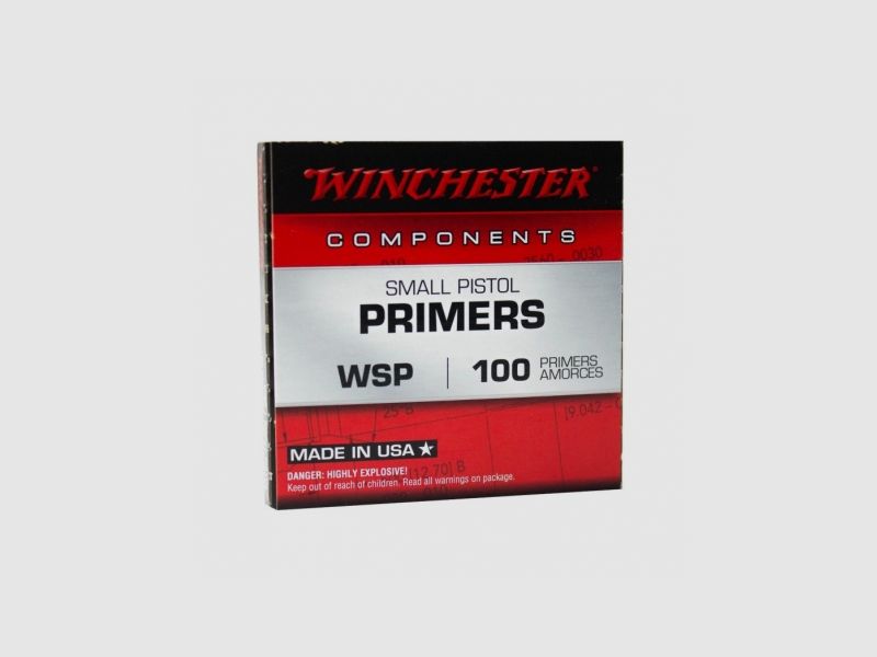 Zündhütchen Small Pistol Winchester WSP – Box mit 100